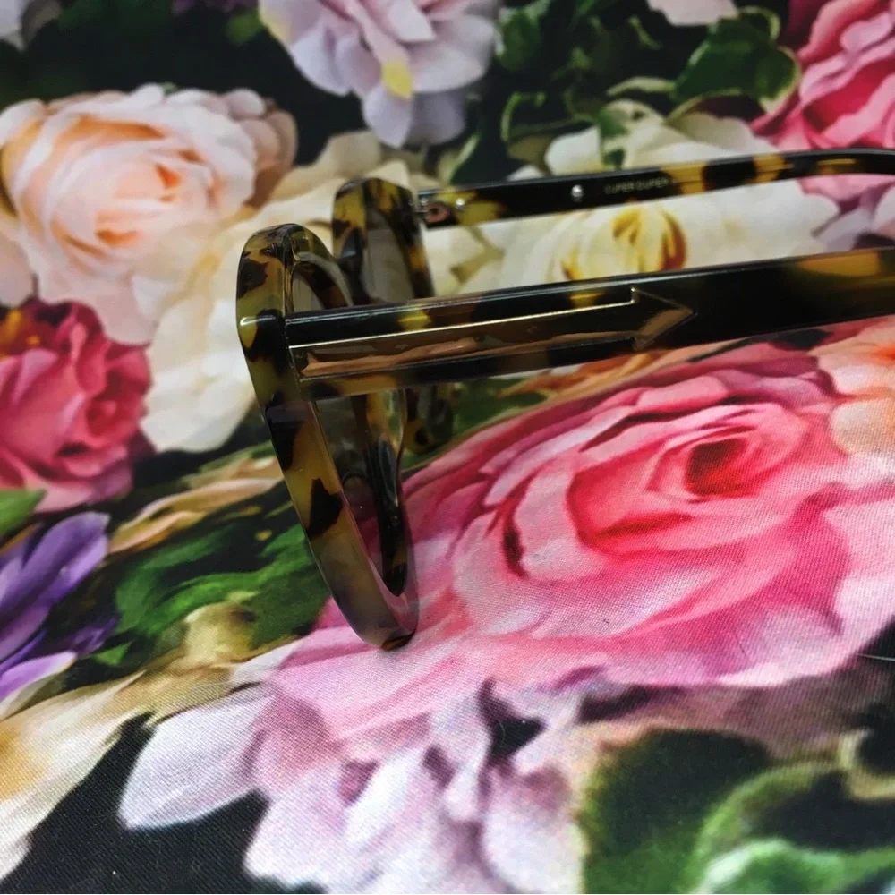 Karen Walker Super Duper Fly women’s yellow & black tortoise frames glasses